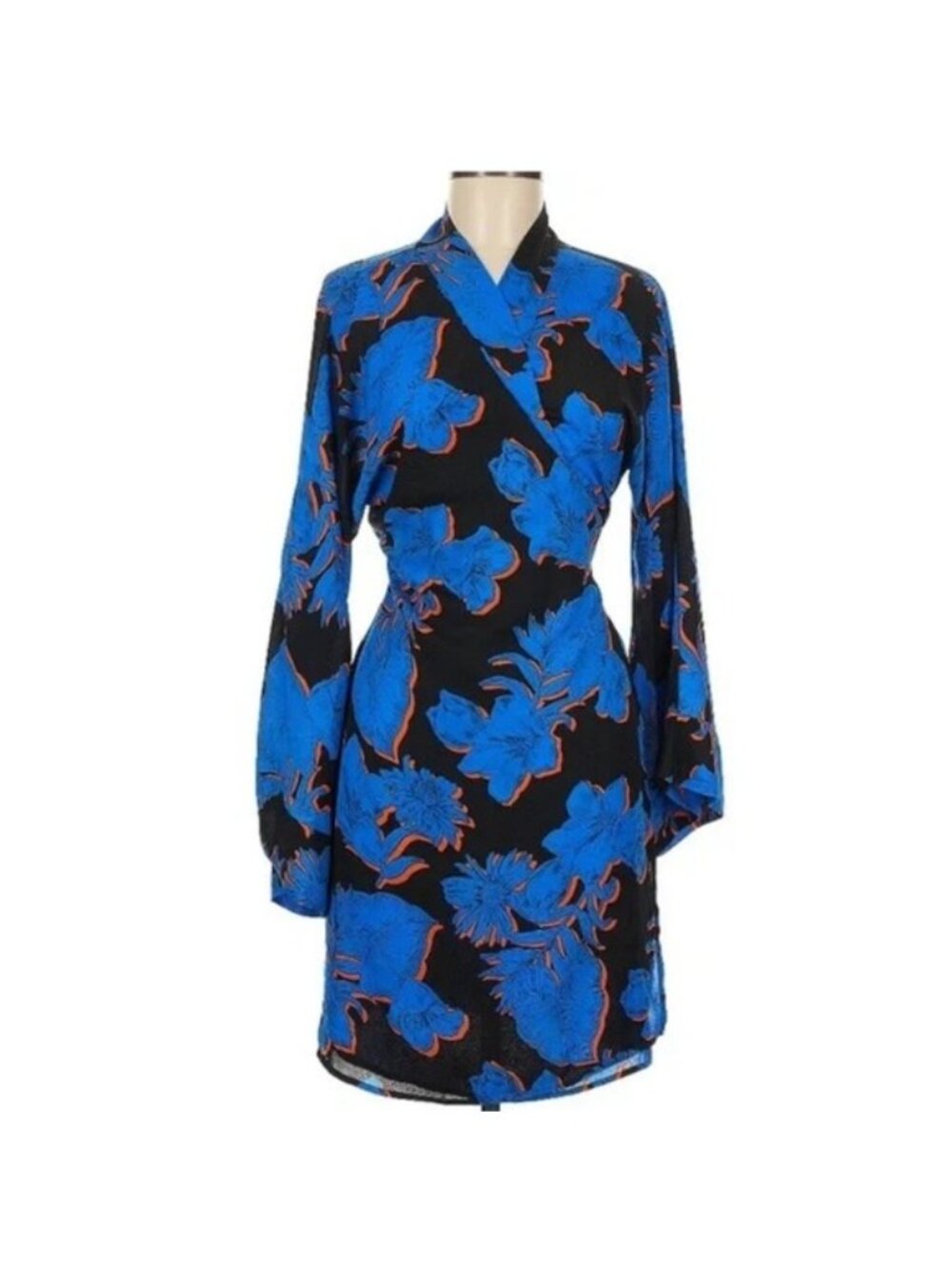 CAD Kimono v neck Wrap Dress Boho Bold Medium